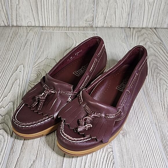 Dexter Leather Wedge Kilt Loafers Womens Size 7 - Picture 10 of 13